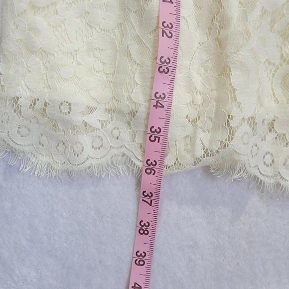 NWT Maurices White Lace Cap Sleeve Lined Mini Dress Bridal Shower Size Small - Picture 14 of 14